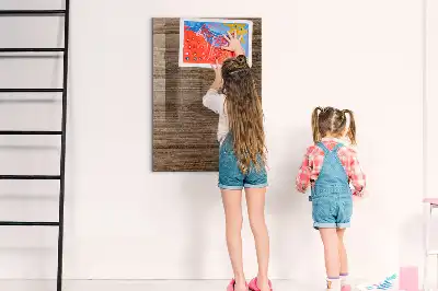 Magnetic dry erase board with a wood frame
