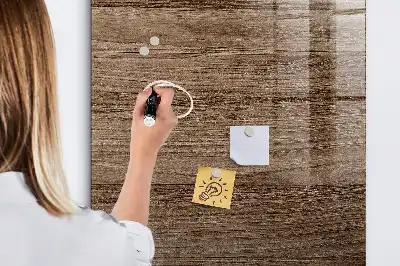 Magnetic dry erase board with a wood frame