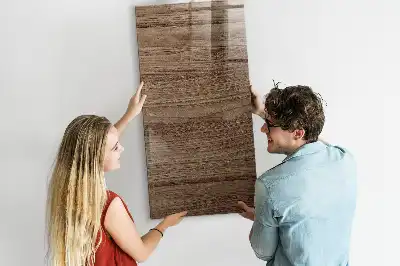 Magnetic dry erase board with a wood frame