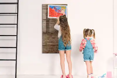 Magnetic dry erase board with a wood frame