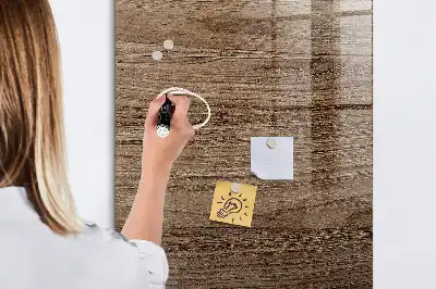 Magnetic dry erase board with a wood frame