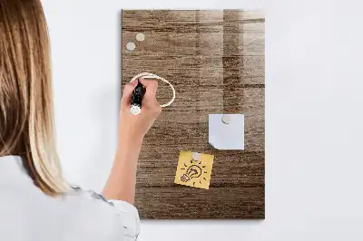 Magnetic dry erase board with a wood frame