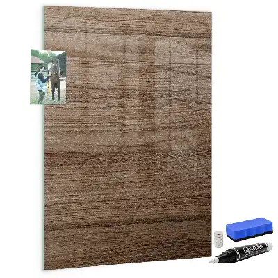 Magnetic dry erase board with a wood frame