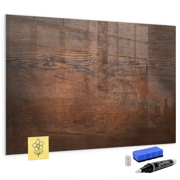 Magnetic dry erase board with an old wood frame