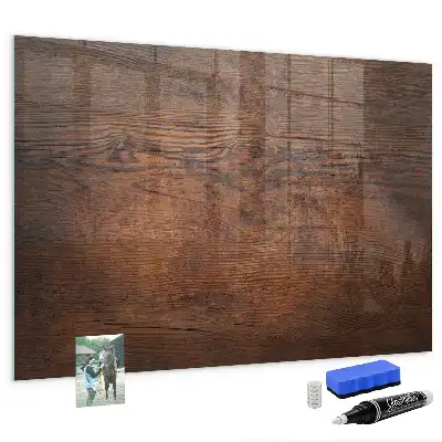 Magnetic dry erase board with an old wood frame