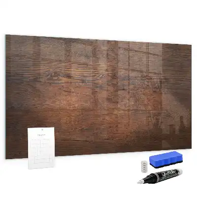 Magnetic dry erase board with an old wood frame