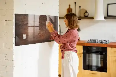 Magnetic dry erase board with an old wood frame