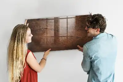 Magnetic dry erase board with an old wood frame