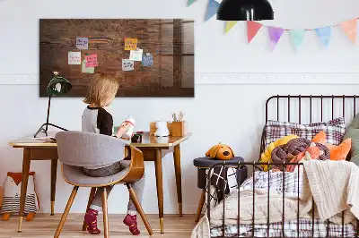 Magnetic dry erase board with an old wood frame