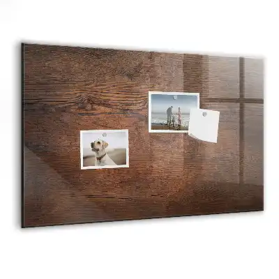 Magnetic dry erase board with an old wood frame