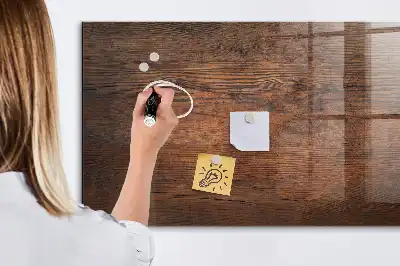Magnetic dry erase board with an old wood frame