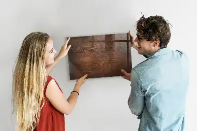 Magnetic dry erase board with an old wood frame