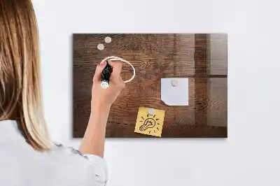 Magnetic dry erase board with an old wood frame