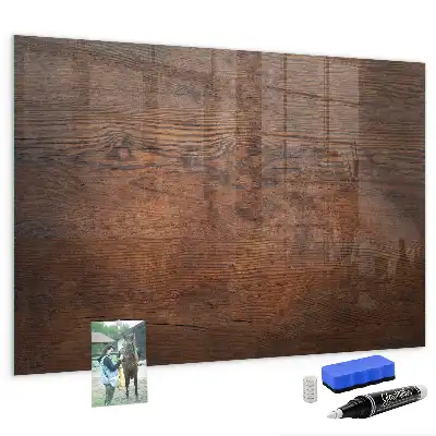 Magnetic dry erase board with an old wood frame