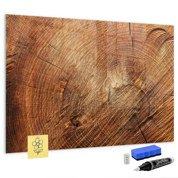 Magnetic dry erase board old tree trunk design