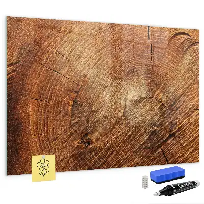 Magnetic dry erase board old tree trunk design