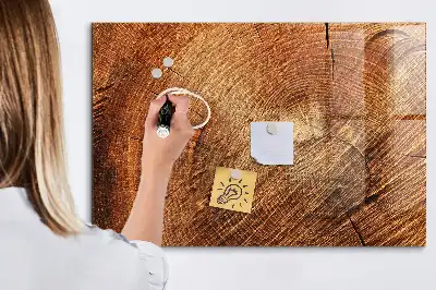 Magnetic dry erase board old tree trunk design