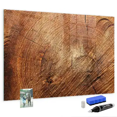 Magnetic dry erase board old tree trunk design