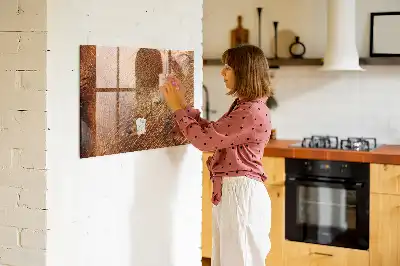Magnetic dry erase board old tree trunk design