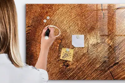 Magnetic dry erase board old tree trunk design