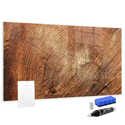 Magnetic dry erase board old tree trunk design