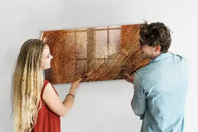 Magnetic dry erase board old tree trunk design