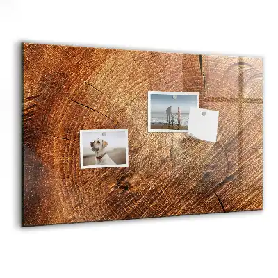 Magnetic dry erase board old tree trunk design