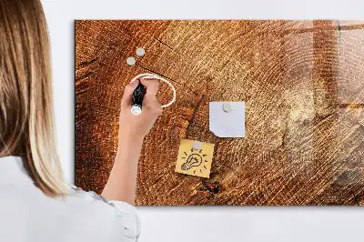 Magnetic dry erase board old tree trunk design