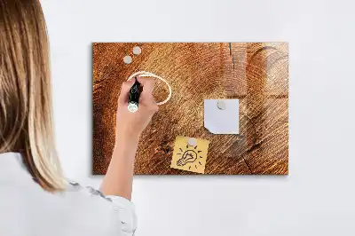 Magnetic dry erase board old tree trunk design