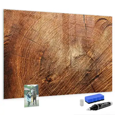 Magnetic dry erase board old tree trunk design