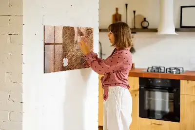 Magnetic dry erase board old tree trunk design