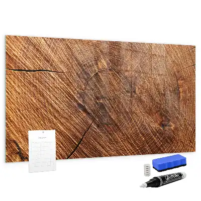 Magnetic dry erase board with a decorative wood frame