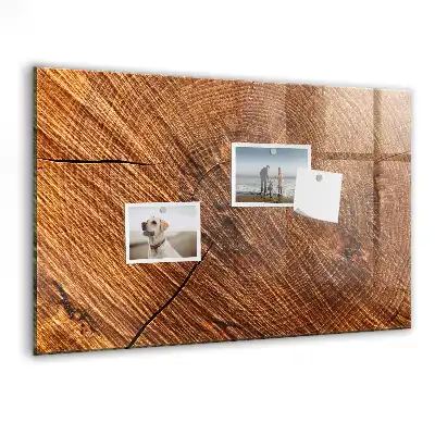 Magnetic dry erase board with a decorative wood frame