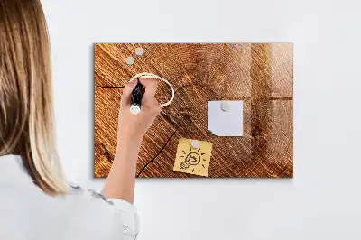 Magnetic dry erase board with a decorative wood frame