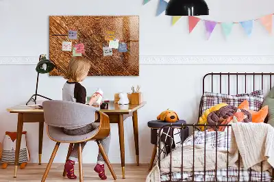 Magnetic dry erase board with a decorative wood frame