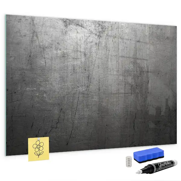Magnetic dry erase board with a metal wall mount