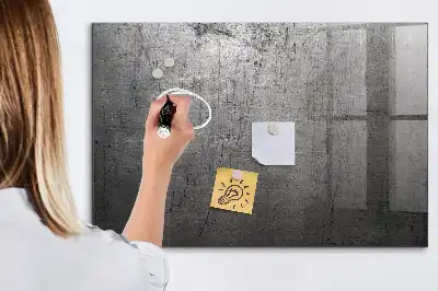 Magnetic dry erase board with a metal wall mount