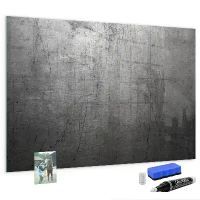 Magnetic dry erase board with a metal wall mount