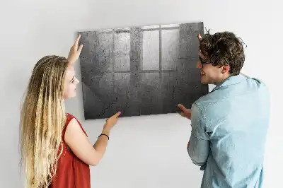 Magnetic dry erase board with a metal wall mount