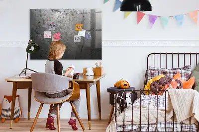 Magnetic dry erase board with a metal wall mount