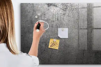 Magnetic dry erase board with a metal wall mount