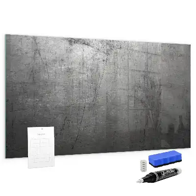 Magnetic dry erase board with a metal wall mount