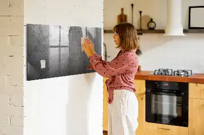 Magnetic dry erase board with a metal wall mount