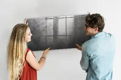 Magnetic dry erase board with a metal wall mount