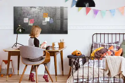 Magnetic dry erase board with a metal wall mount
