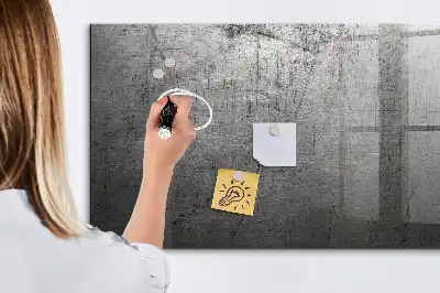 Magnetic dry erase board with a metal wall mount
