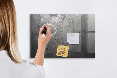 Magnetic dry erase board with a metal wall mount