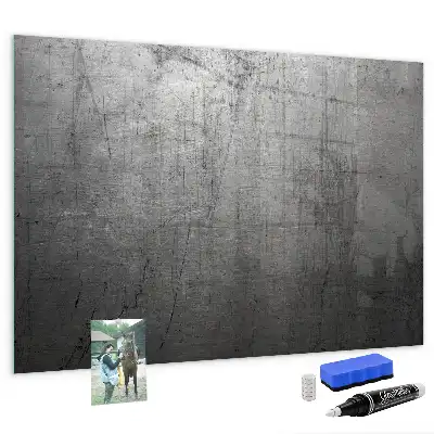 Magnetic dry erase board with a metal wall mount