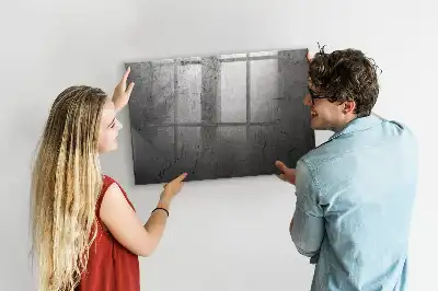 Magnetic dry erase board with a metal wall mount