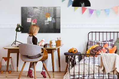 Magnetic dry erase board with a metal wall mount